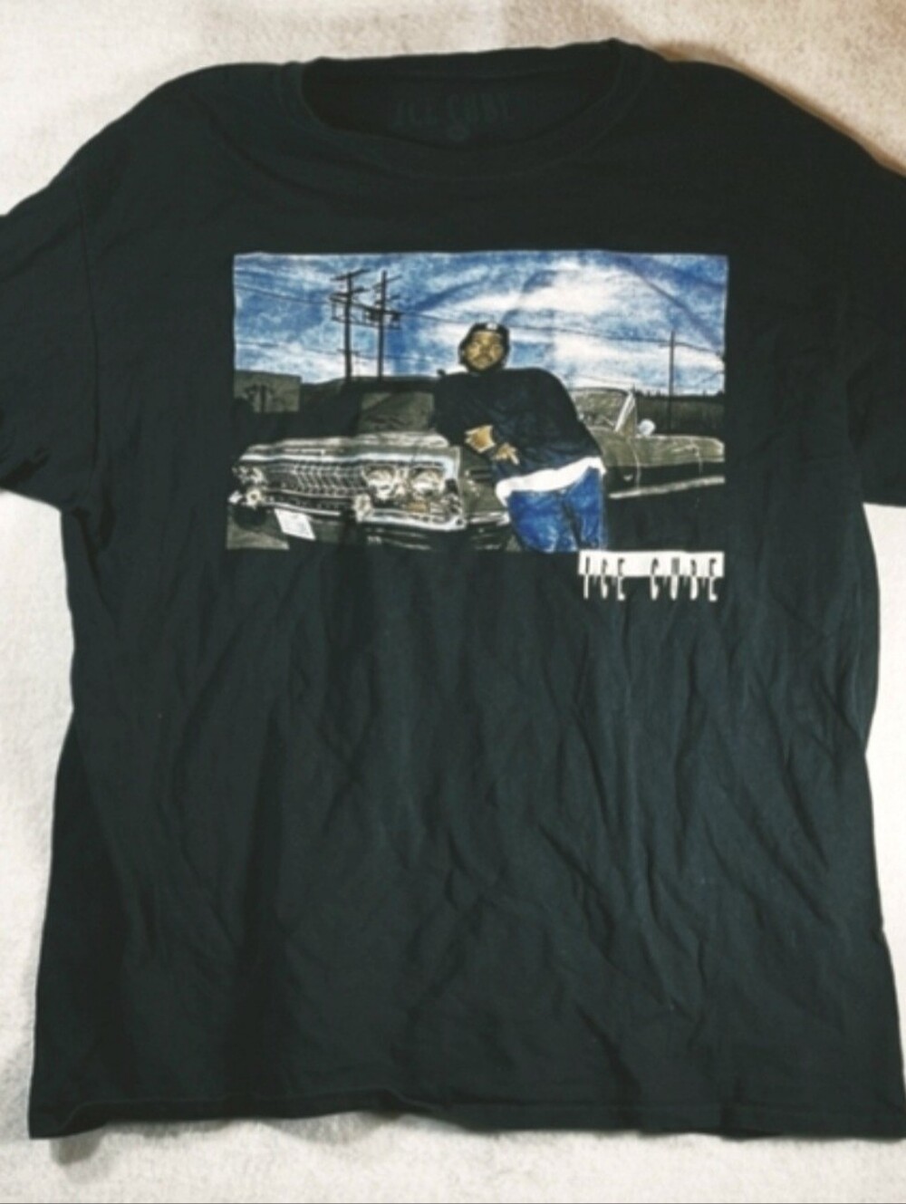 Y2K Vintage Ice Cube Black T Shirt, Big Men Size XXL